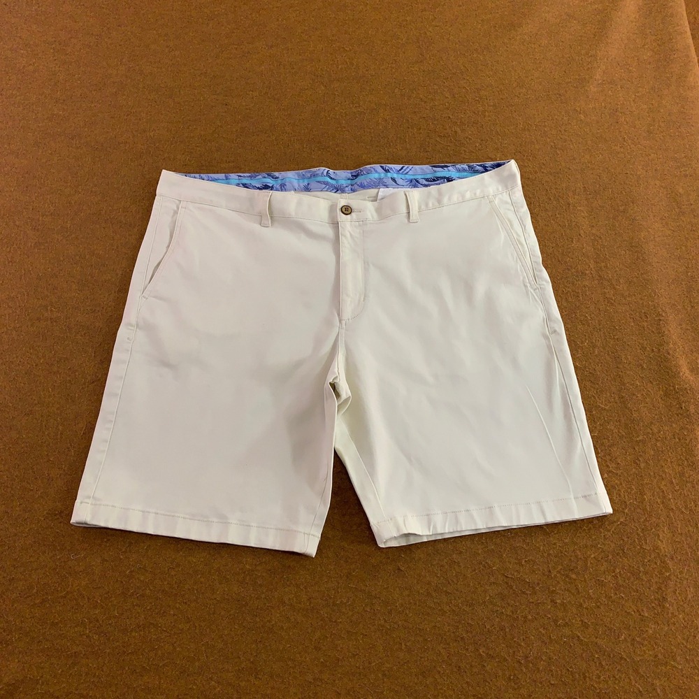 Tommy Bahama Mens 44 White Boracay Cotton Blend Chino Shorts